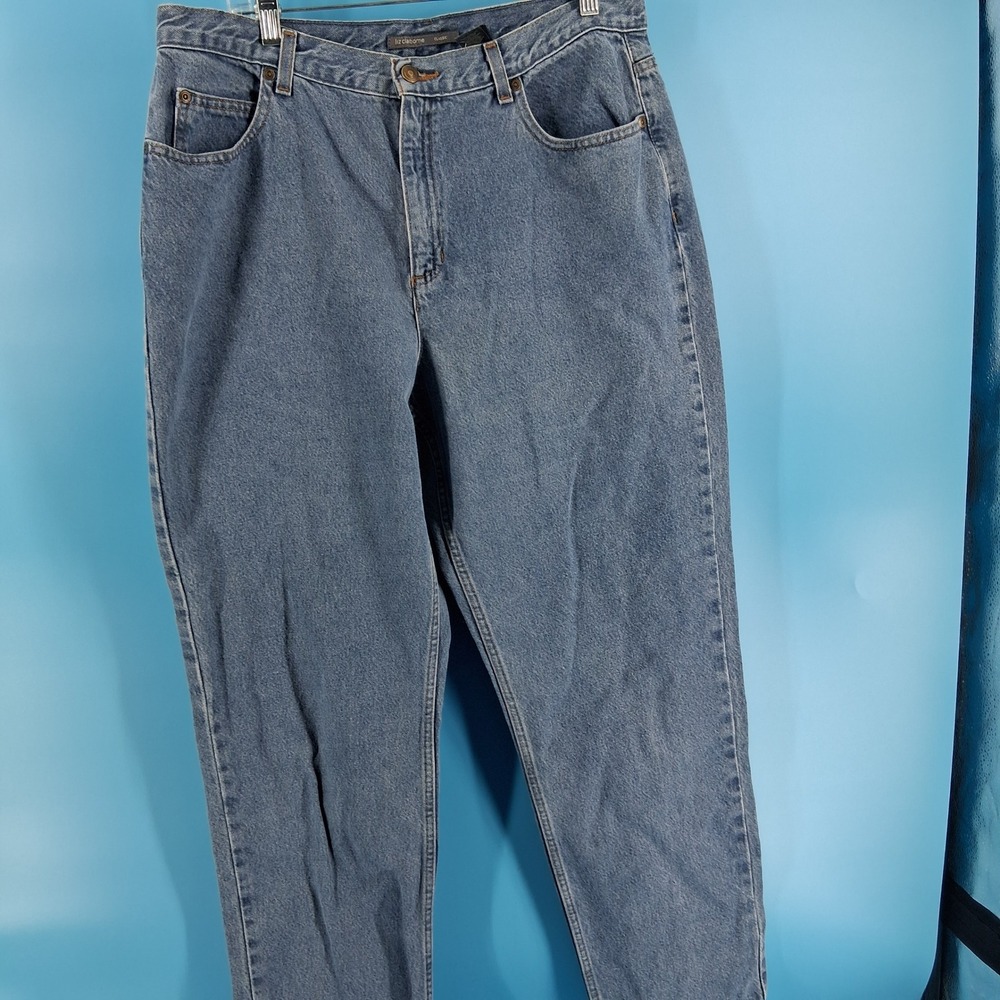 Liz Claiborne Jeans Women 16R Blue Classic High Rise Straight Leg 100% Cotton